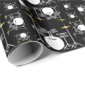 Drum Set Drummer Band Docer Musicus Cadeaupapier (Rol Hoek)