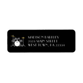 Drum Set Drummer Band Docer Musicus Etiket