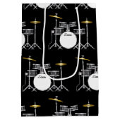 Drum Set Drummer Band Docer Musicus Medium Cadeauzakje (Achterkant)