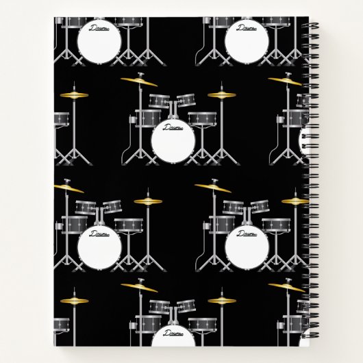Drum Set Drummer Band Docer Musicus Notitieboek (Achterkant)