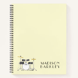 Drum Set Drummer Band Docer Musicus Notitieboek