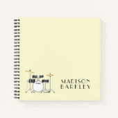 Drum Set Drummer Band Docer Musicus Notitieboek (Voorkant)
