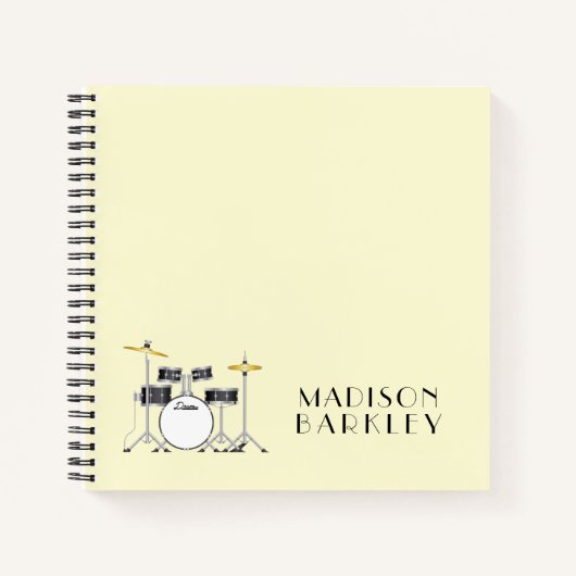 Drum Set Drummer Band Docer Musicus Notitieboek (Voorkant)