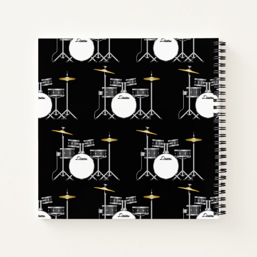 Drum Set Drummer Band Docer Musicus Notitieboek (Achterkant)