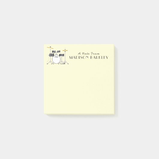 Drum Set Drummer Band Docer Musicus Post-it® Notes (Voorkant)
