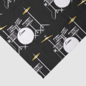 Drum Set Drummer Band Docer Musicus Tissuepapier (Detail)