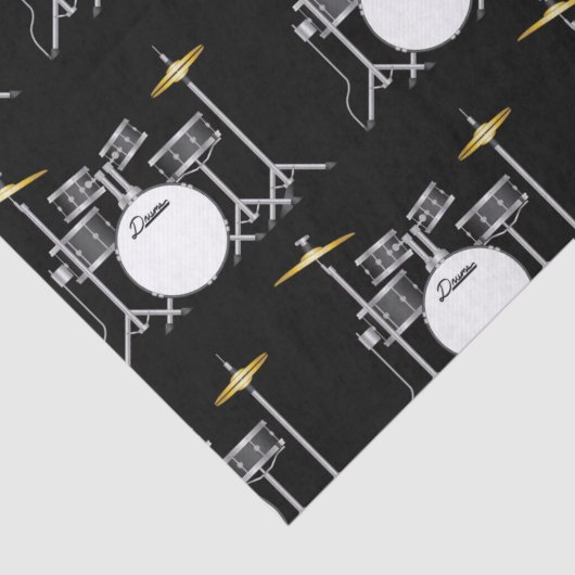 Drum Set Drummer Band Docer Musicus Tissuepapier (Detail)