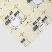 Drum Set Drummer Band Docer Musicus Tissuepapier (Detail)