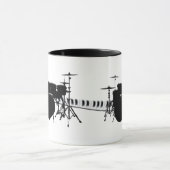 Drum set en pianotoetsenbord mok (Midden)