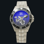 Drum Set Gepersonaliseerde Monogram Gift Watch Horloge<br><div class="desc">Om u te personaliseren / aanpassen met de initialen / naam van de ontvanger,  kies ideaal lettertype,  letterkleur of verwijder het indien niet nodig. Verkrijgbaar in vele verschillende stijlen & kleuren.</div>