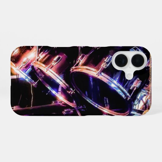 Drum Set iPhone 16 Hoesje (Achterkant horizontaal)