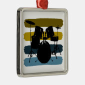 Drum set-kerstversiering metalen ornament (Rechts)