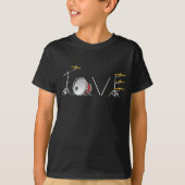 drum set love beat drums musiband gifts a drumm t-shirt (Voorkant)