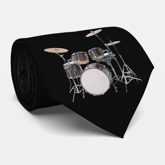 Drum Set met Cymbals Necktie Stropdas (Opgerold)