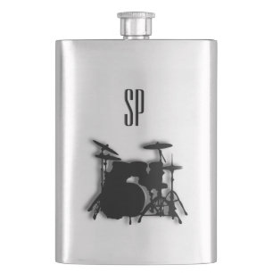Drum Set Music Design Monogram Flacon