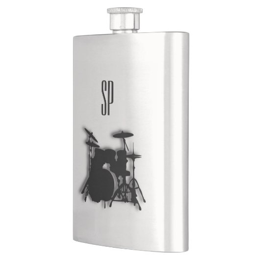 Drum Set Music Design Monogram Flacon (Links)