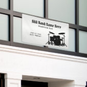 Drum Set Music Design Night Out Adverteren Spandoek (Buitenkant Gebouw)