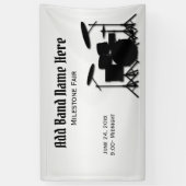 Drum Set Music Design Night Out Adverteren Spandoek (Verticaal)