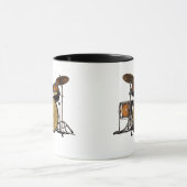 Drum Set Muziek Drummer-Muziekinstrument Mok (Midden)