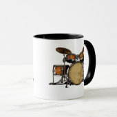 Drum Set Muziek Drummer-Muziekinstrument Mok (Voorkant rechts)