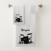 Drum Set Muziek Ontwerp Persoonlijk Bad Handdoek (Insitu)