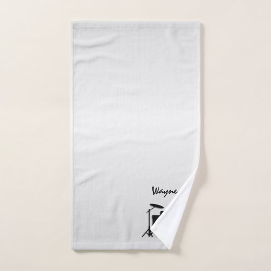 Drum Set Muziek Ontwerp Persoonlijk Bad Handdoek (Handdoek)