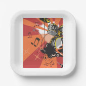 Drum Set Muziek Papieren Bordje (Voorkant)