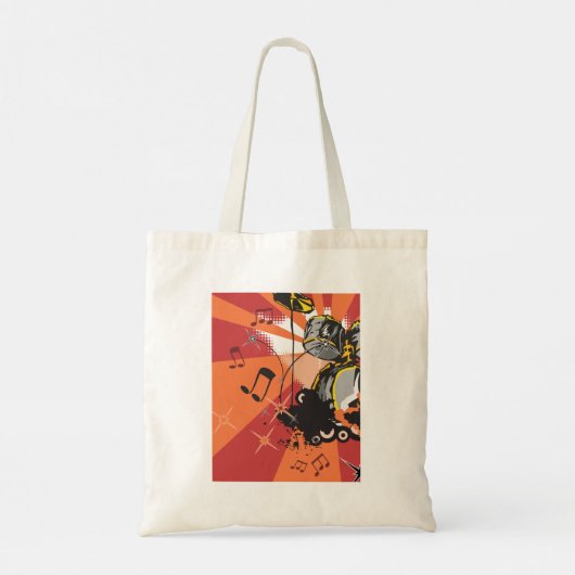 Drum Set Muziek Tote Bag (Achterkant)