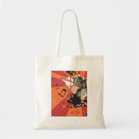 Drum Set Muziek Tote Bag (Voorkant)