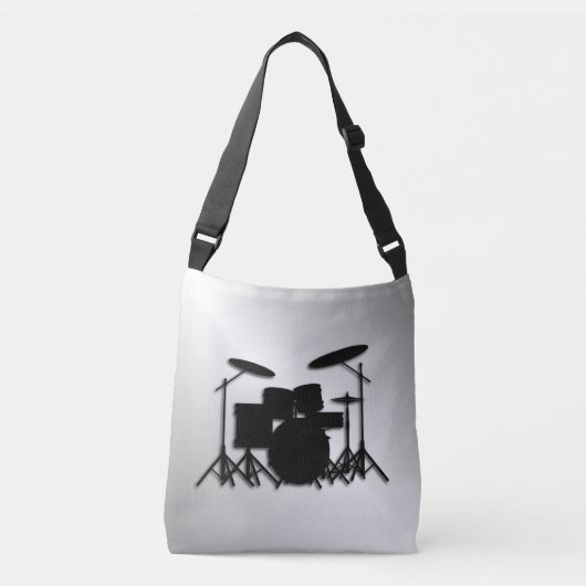 Drum Set Muziekontwerp Crossbody Tas (Voorkant)