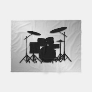 Drum Set Muziekontwerp Fleece Deken