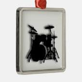 Drum Set Muziekontwerp Metalen Ornament (Rechts)