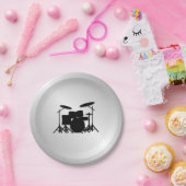 Drum Set Muziekontwerp Papieren Bordje (Feest)