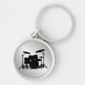 Drum Set Muziekontwerp Sleutelhanger (Voorkant)