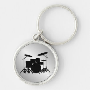 Drum Set Muziekontwerp Sleutelhanger