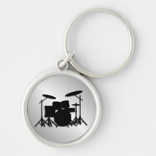 Drum Set Muziekontwerp Sleutelhanger (Voorkant)