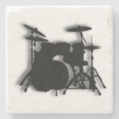 Drum Set Muziekontwerp Stenen Onderzetter (Voorkant)