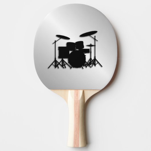 Drum Set Muziekontwerp Tafeltennisbatje (Voorkant)