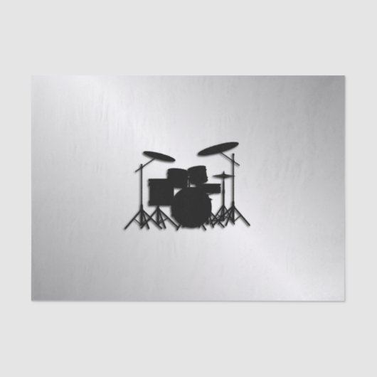 Drum Set Muziekontwerp Tissuepapier (Voorkant)