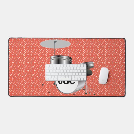 Drum Set Percussie Design Desk Mat (Keyboard & Muis)