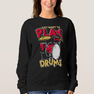 Drum Set percussie muziek drummer drums Trui
