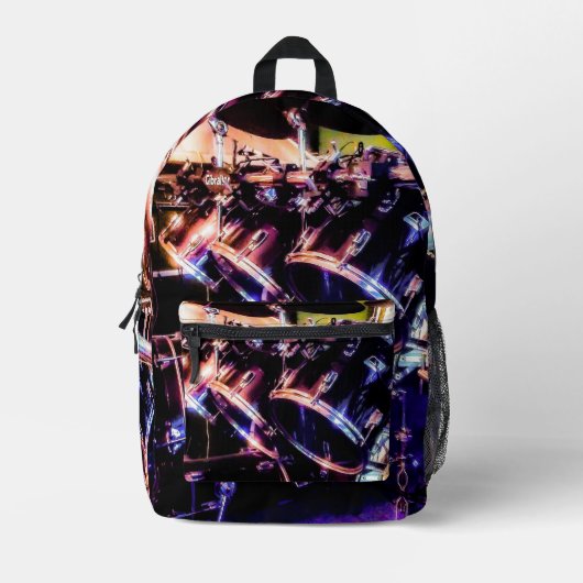 Drum Set Print Cut Sew Bag Bedrukte Rugzak (Voorkant)