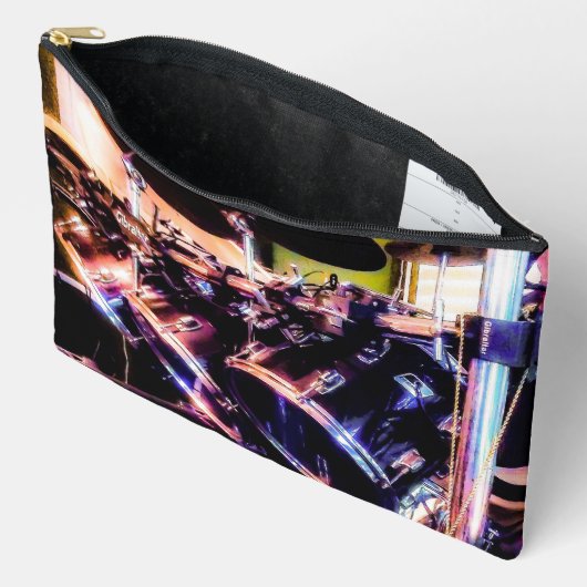 Drum Set Print Cut Sew Bag Etui (Open)