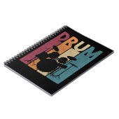 Drum Set Vintage Rock Music Retro Drummer Notitieboek (Linkerzijde)