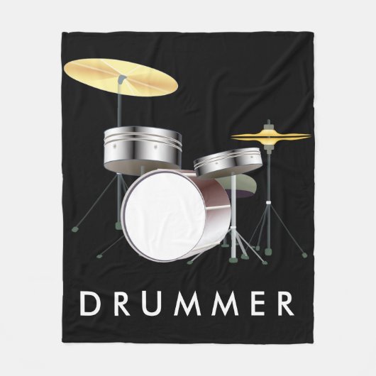 Drum Set vlinderbank Fleece Deken (Voorkant)
