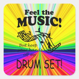 Drum Set voelt de Sticker Muziekplein
