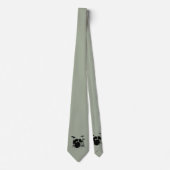 Drum Set Zwart Silhouet stropdas (Voorkant)