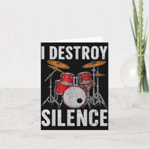 Drum Slagwerker Drummers Ik Vernietig Stilte Drum Kaart