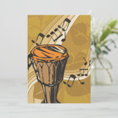 Drum Sound-uitnodigingen Kaart (Staand voorkant)
