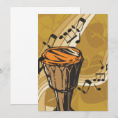 Drum Sound-uitnodigingen Kaart (Voorkant / Achterkant)
